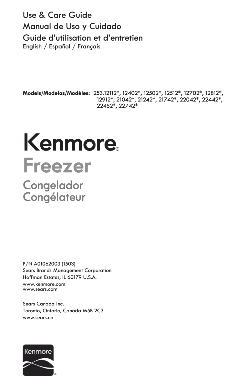 Page n°1 - Manuel utilisateur Kenmore 253.21742