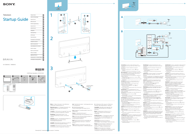 Page 1 de la notice Manuel utilisateur Sony Bravia KD-49X8005C