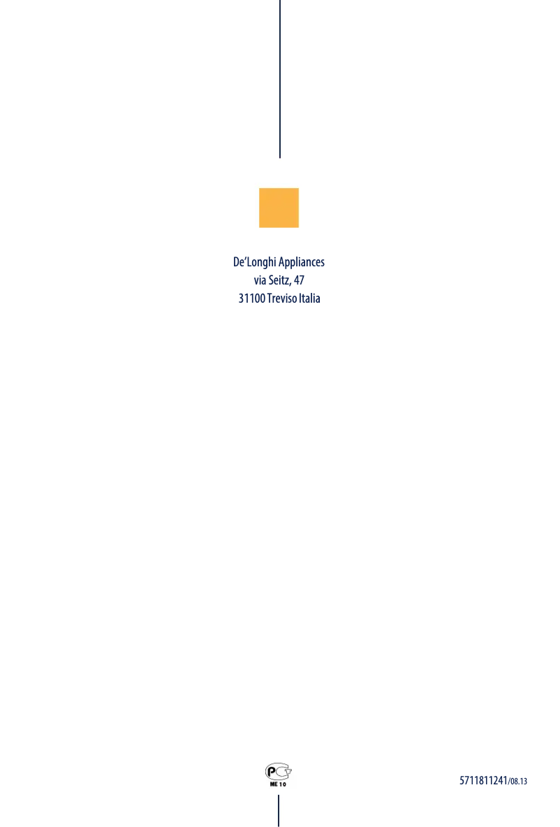 Page 1 de la notice Manuel utilisateur DeLonghi EO 12562