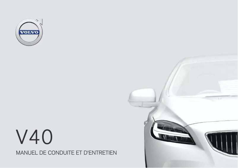 Page n°1 - Manuel utilisateur Volvo V40 (2019)