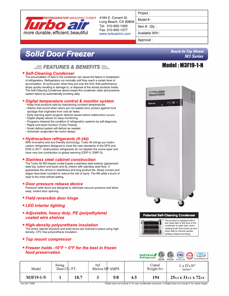 Image de la première page du manuel de l'appareil M3F19-1