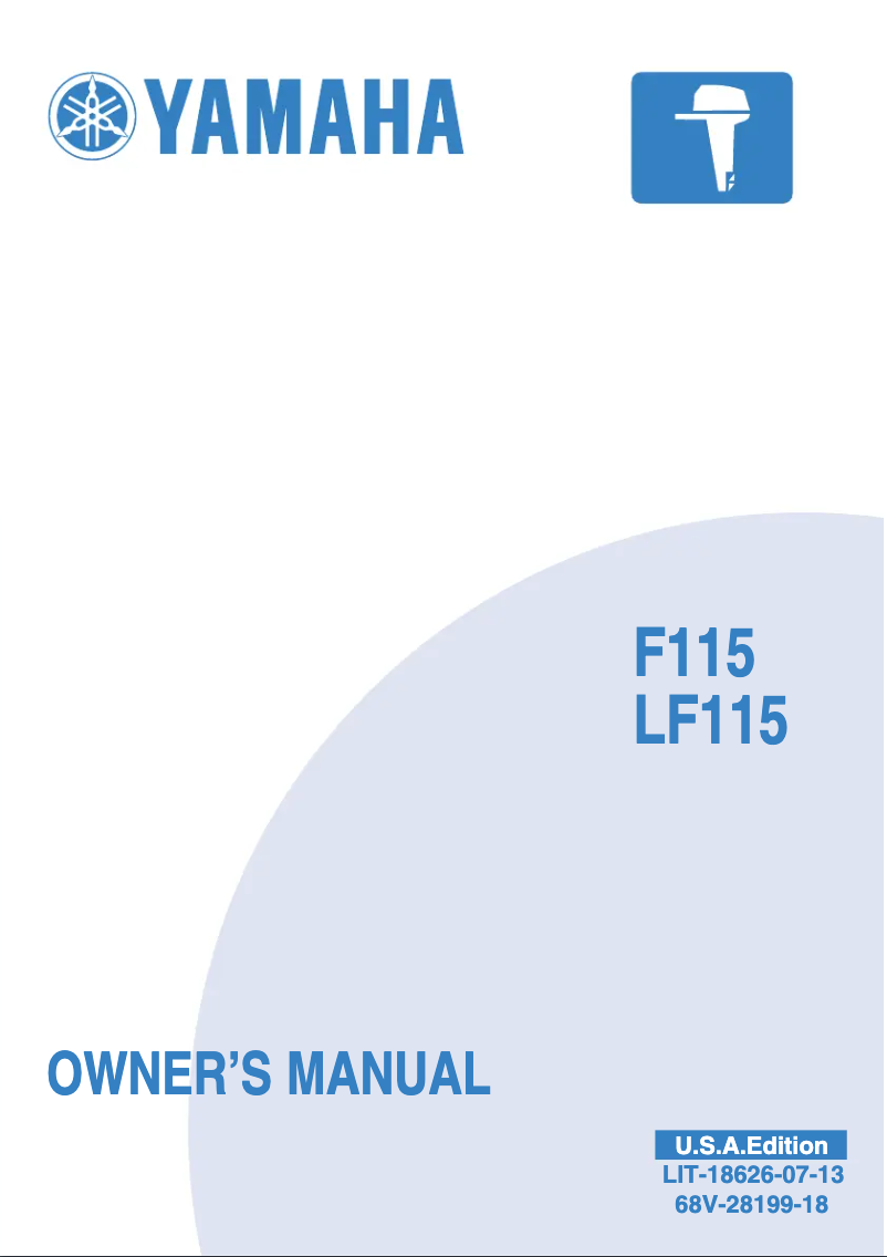 Page 1 of the manual User Manual Yamaha LF115 (2006)