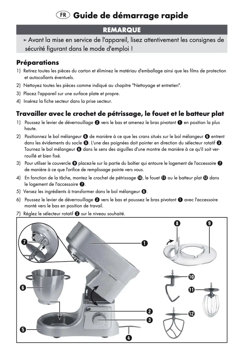 Page n°1 - Manuel utilisateur SilverCrest SKMP 1300 C1