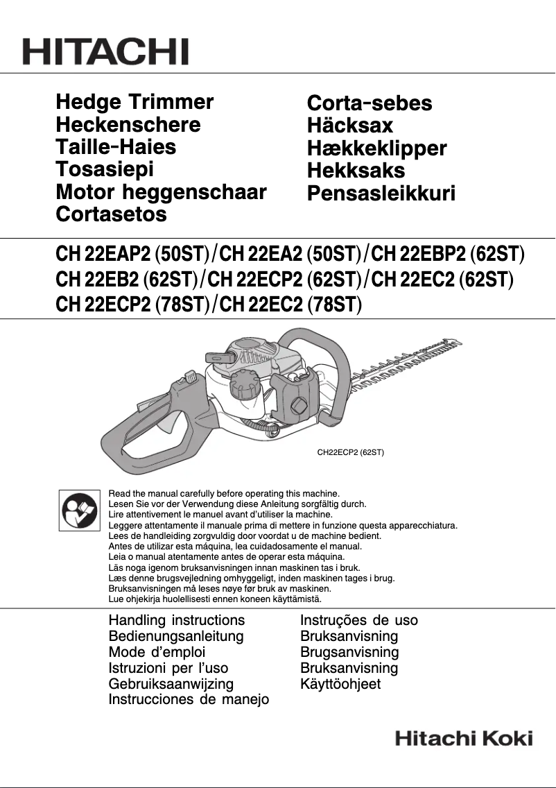 Page 1 de la notice Manuel utilisateur Hitachi CH 22EC2