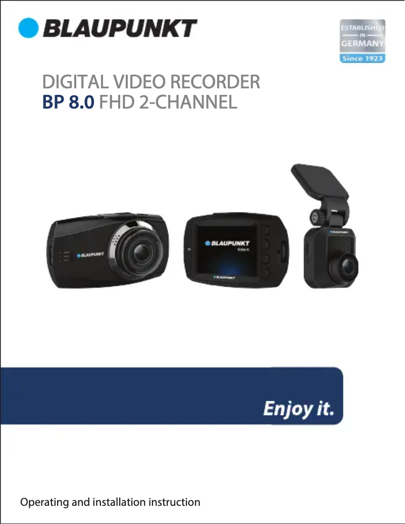 Page n°1 - Manuel utilisateur Blaupunkt BP 8.0 UHD 2-CH