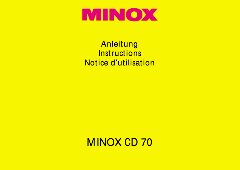 Page 1 de la notice Manuel utilisateur Minox CD 70