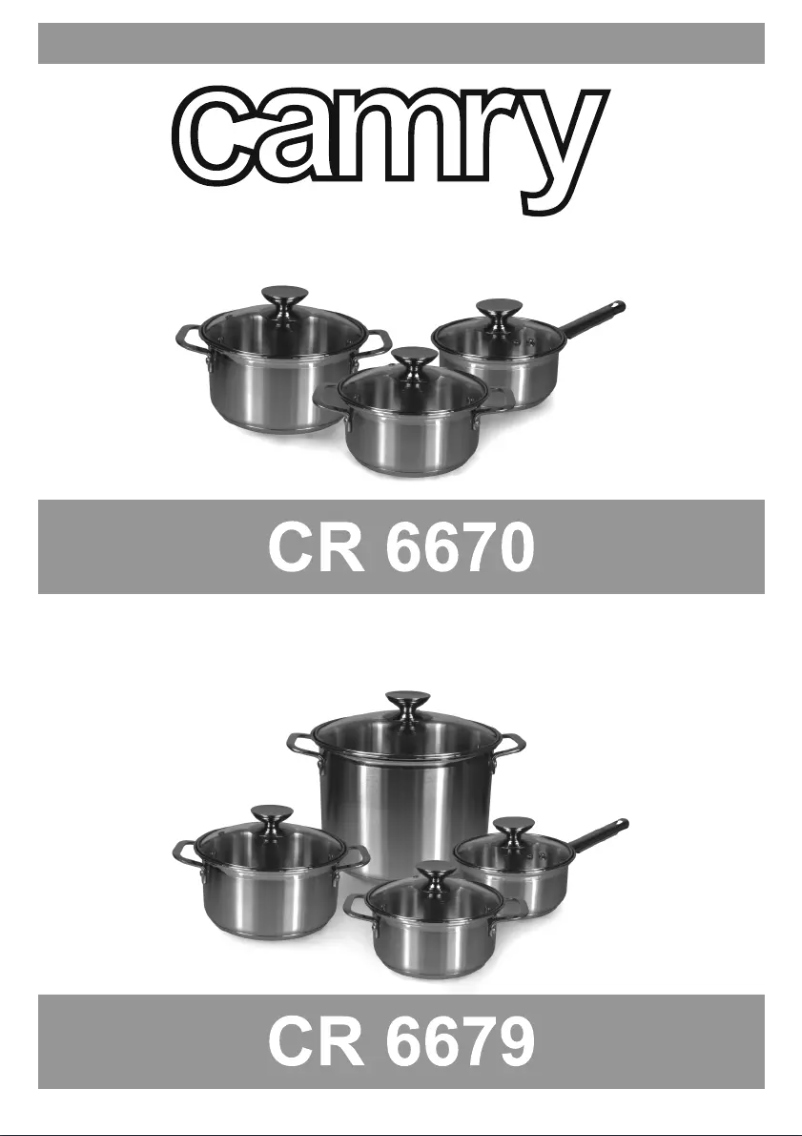 Page n°1 - Manuel utilisateur Camry CR 6670