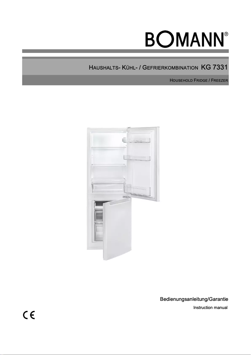 Page n°1 - Manuel utilisateur Bomann KG 7331