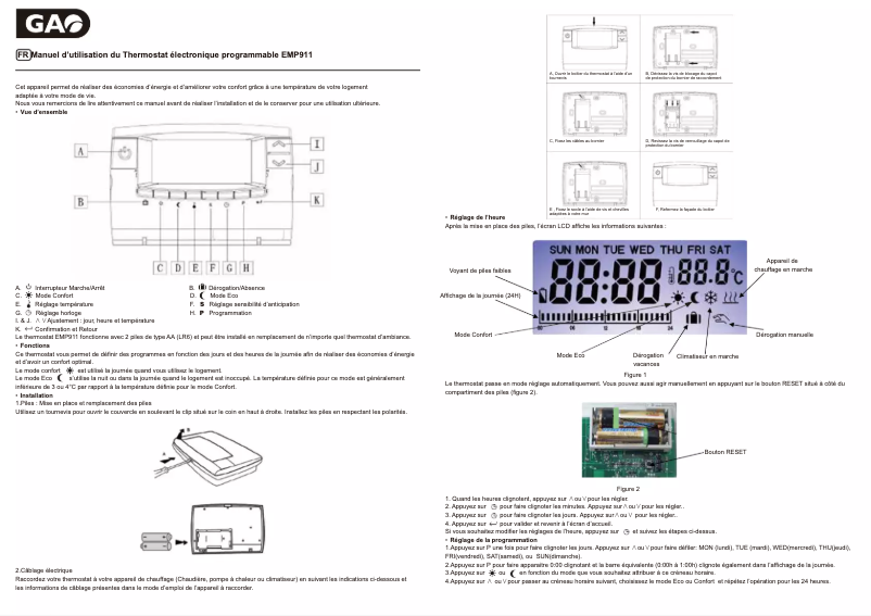 Page 1 de la notice Manuel utilisateur GAO EMP911