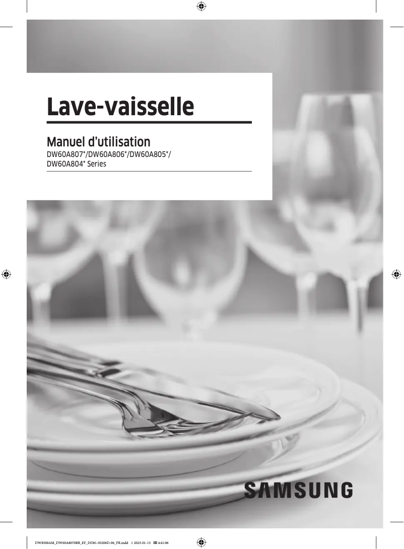 Image de la première page du manuel de l'appareil DW60A8060FW