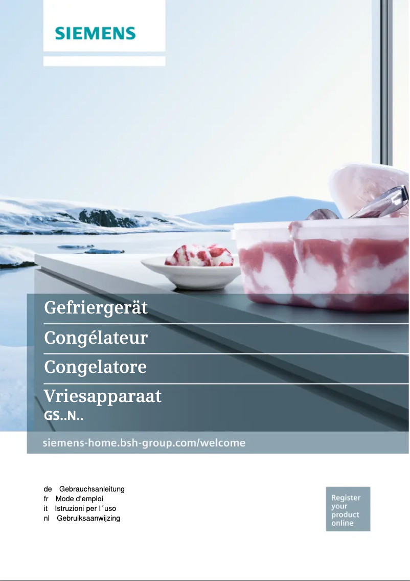 Page 1 de la notice Manuel utilisateur Siemens GS36NEW3V