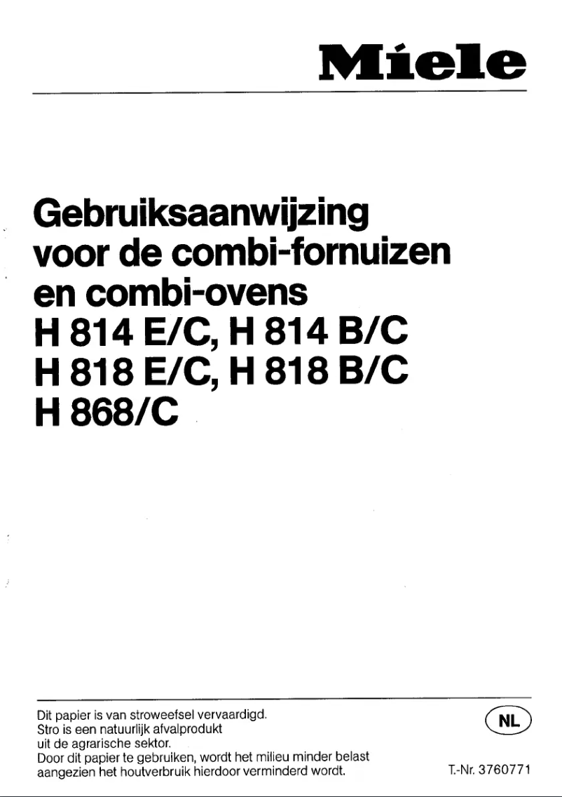 Image de la première page du manuel de l'appareil H 868 C