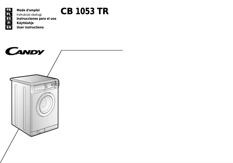 Page n°1 - Manuel utilisateur Candy LB CB1053 TR