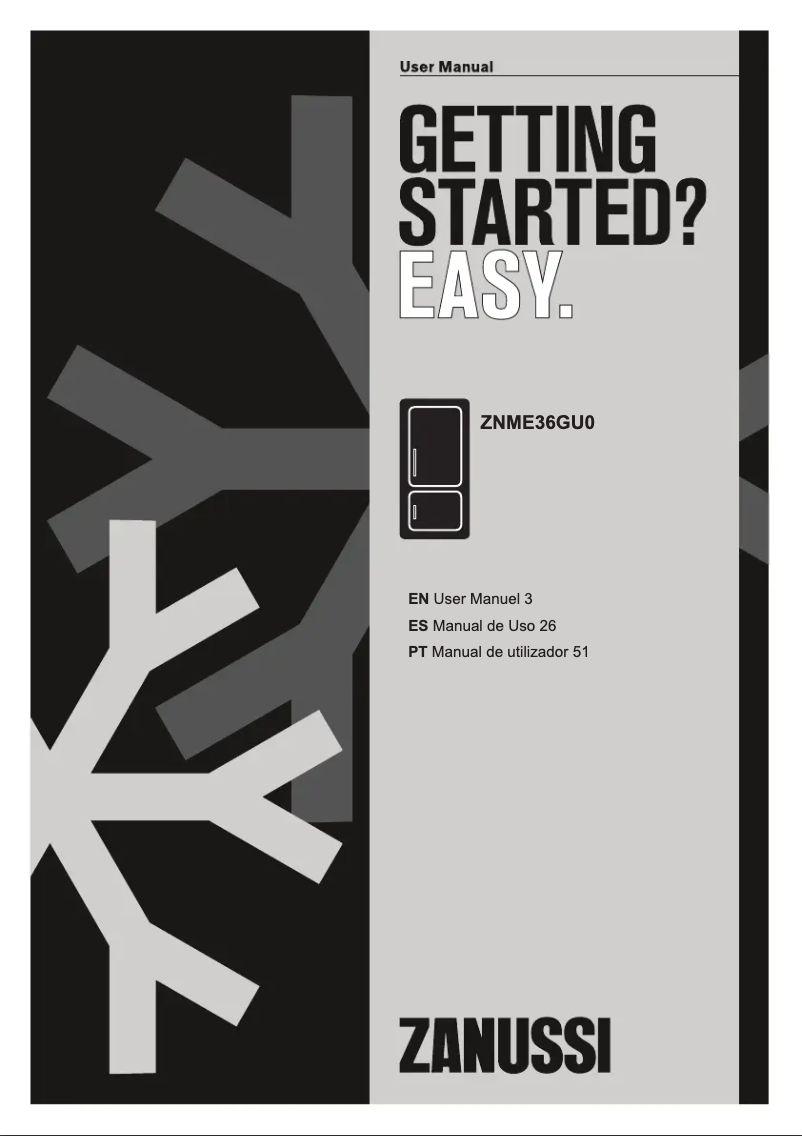 Page n°1 - Manuel utilisateur Zanussi ZNME36GU0