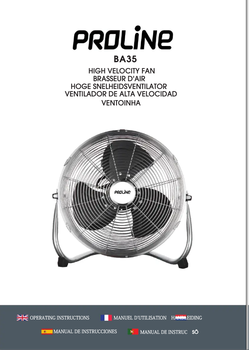 Page 1 de la notice Manuel utilisateur Proline BA35