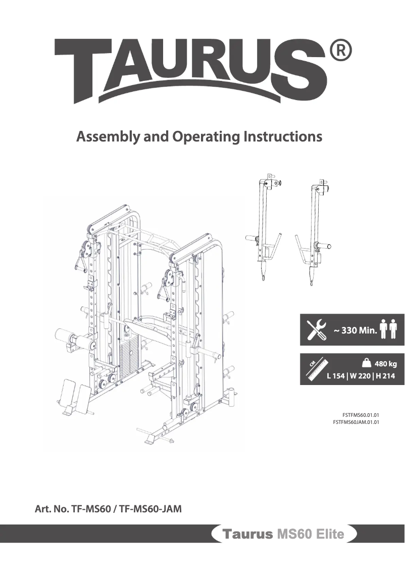 Page 1 de la notice Manuel utilisateur Taurus MS60 Elite