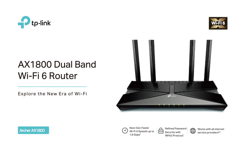 Page n°1 - Guide d'installation TP-Link Archer AX1800