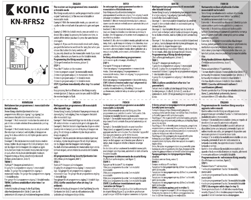 Page 1 de la notice Manuel utilisateur Konig KN-RFRS2