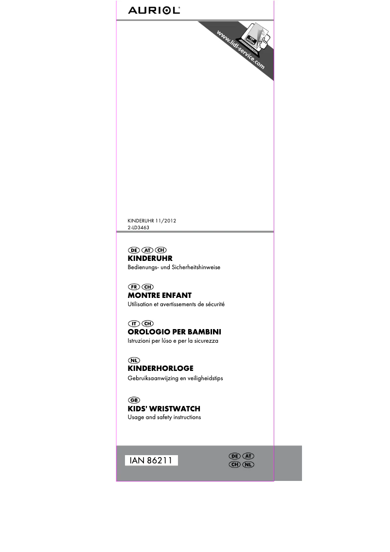 Page 1 de la notice Manuel utilisateur Auriol 2-LD3463