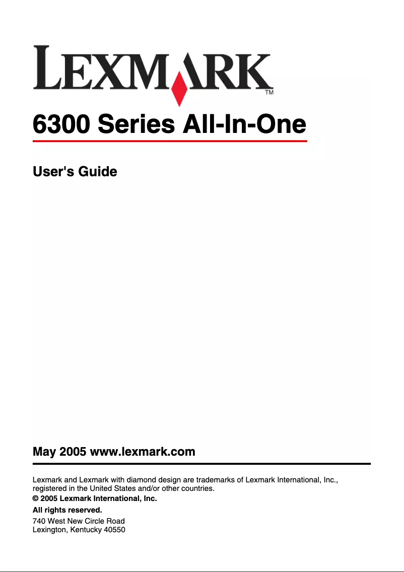 Image de la première page du manuel de l'appareil 6300