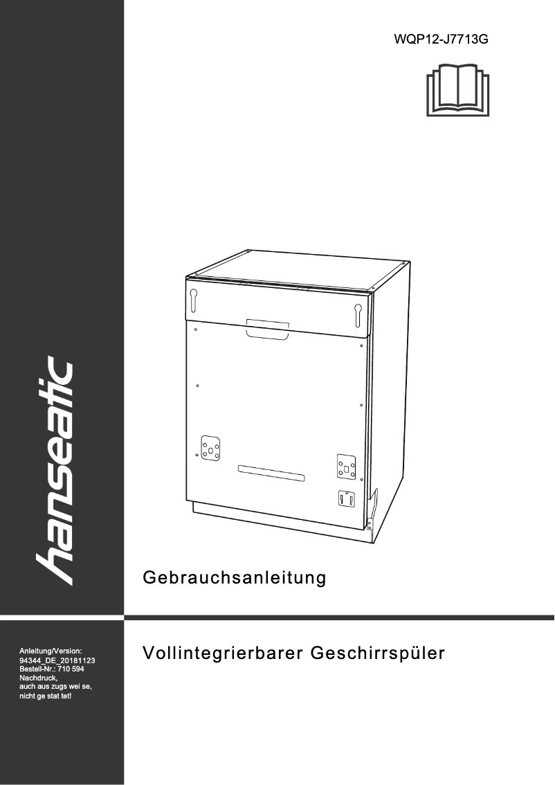 Page 1 de la notice Manuel utilisateur Hanseatic WQP12-J7713G