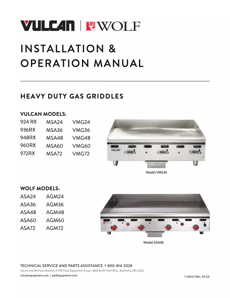Page 1 de la notice Manuel utilisateur Wolf AGM48
