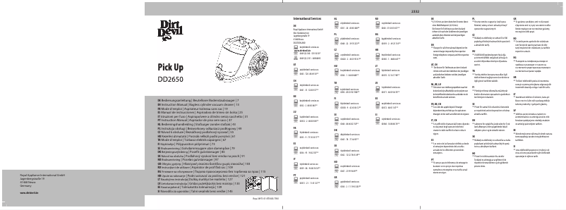 Imagen de la primera página del manual del dispositivo Pick-Up DD2650