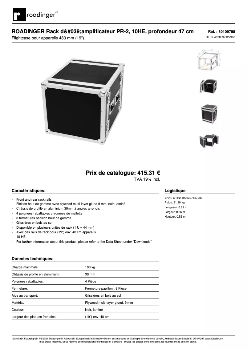 Imagen de la primera página del manual del dispositivo Amplifier Rack PR-2