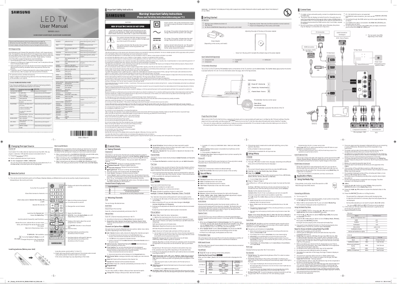 Page n°1 - Manuel utilisateur Samsung UA32K4100AR