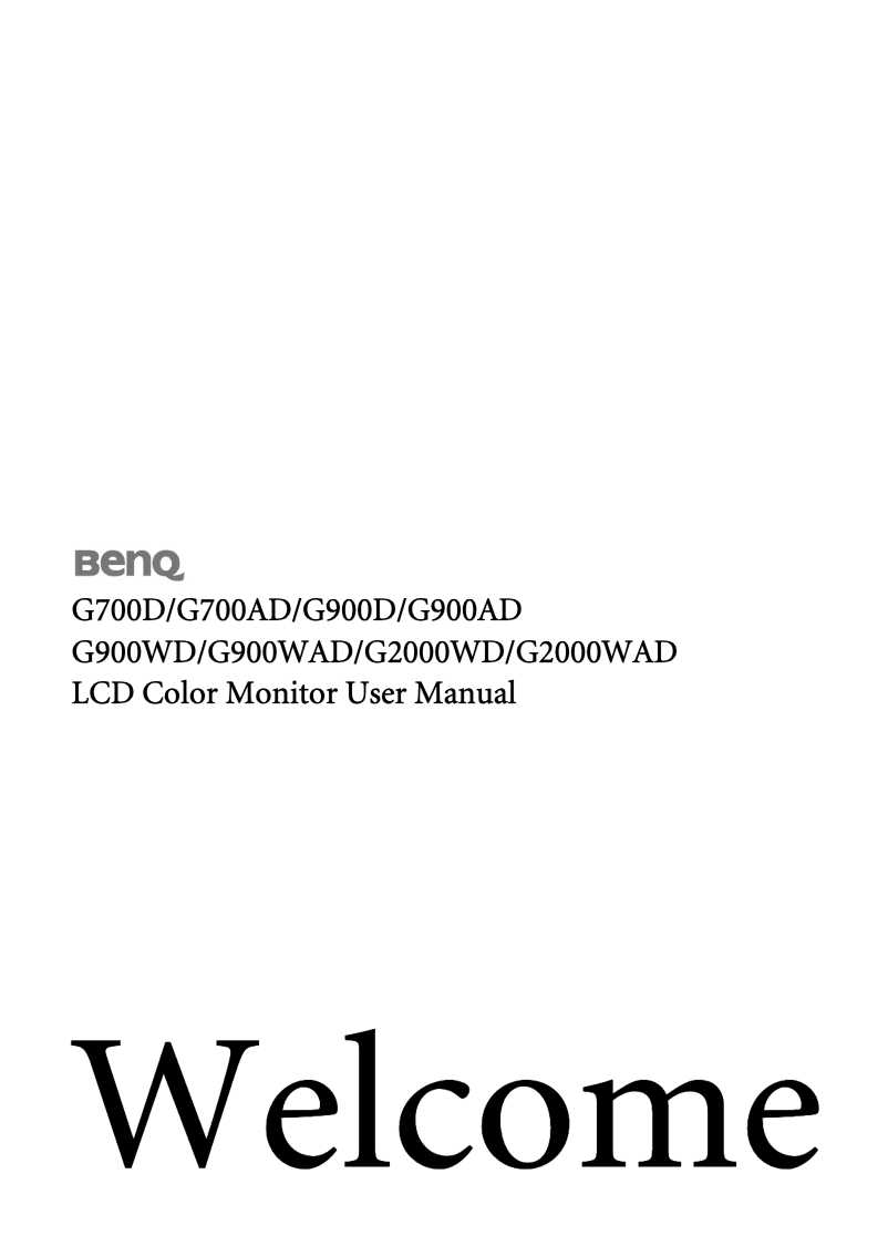 Image de la première page du manuel de l'appareil G900AD