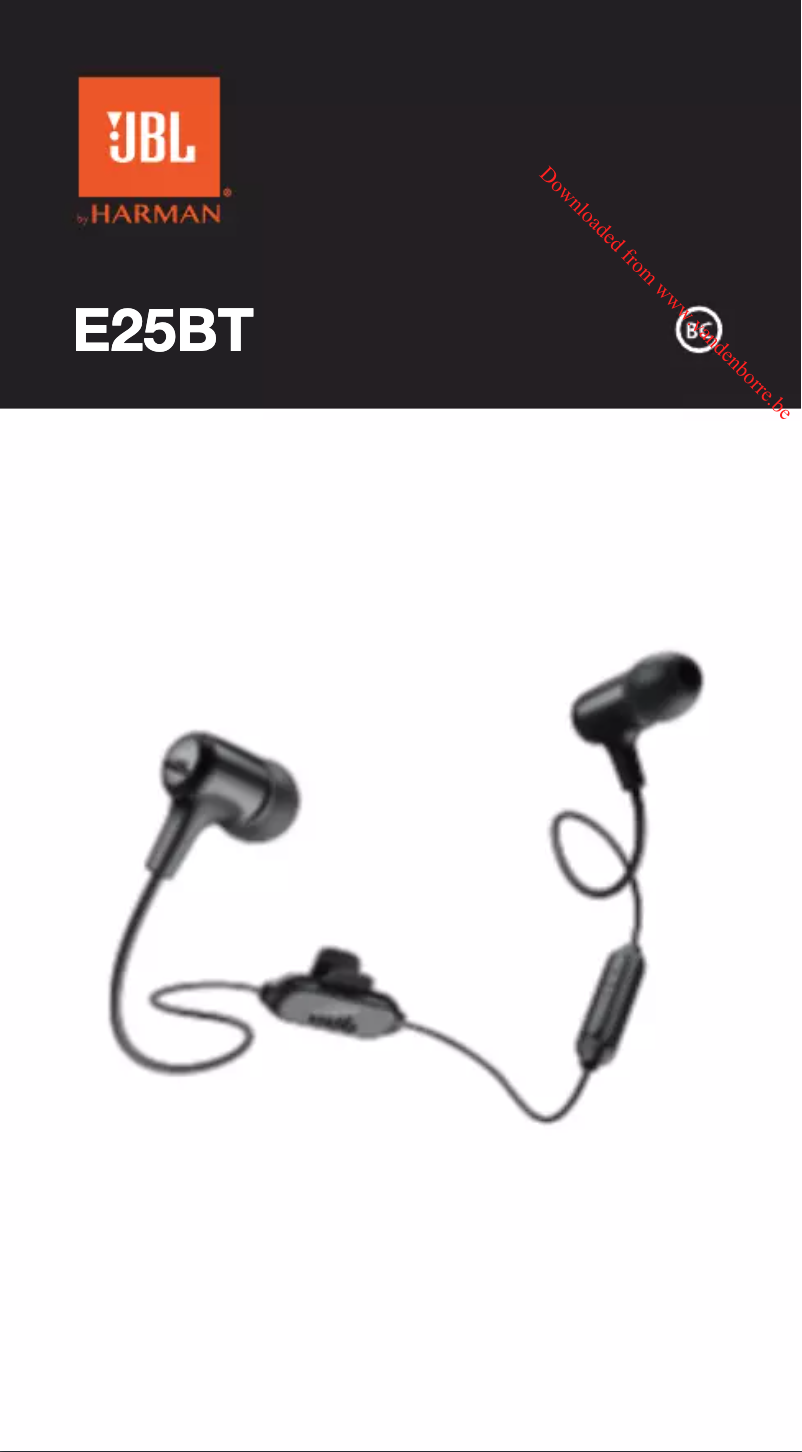 Image de la première page du manuel de l'appareil E25BT