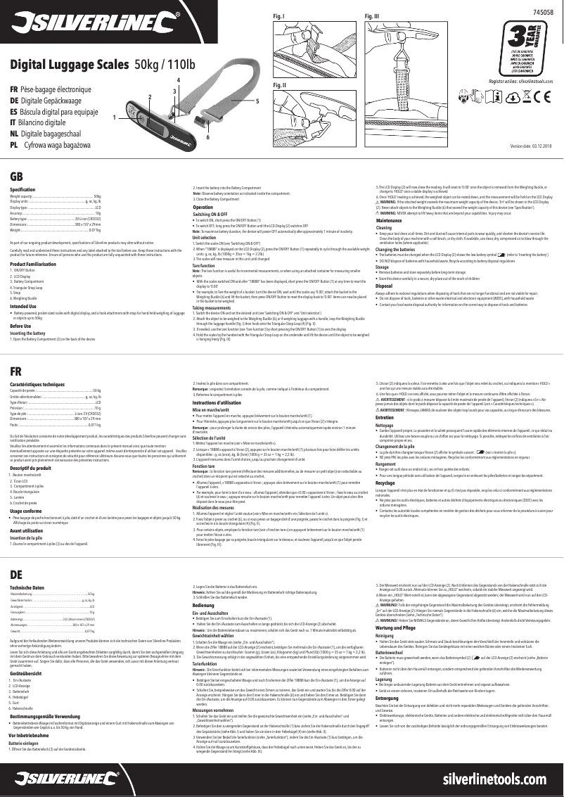 Image de la première page du manuel de l'appareil 745058