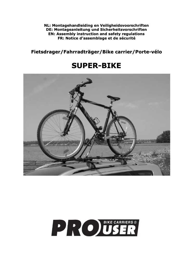 Page 1 de la notice Manuel utilisateur Pro-User Super-bike 51486