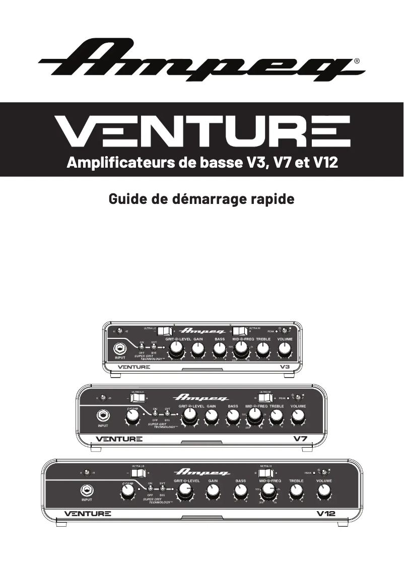 First page image of the manual for Venture V12