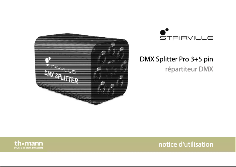 Image de la première page du manuel de l'appareil DMX Splitter Pro 3+5 pin