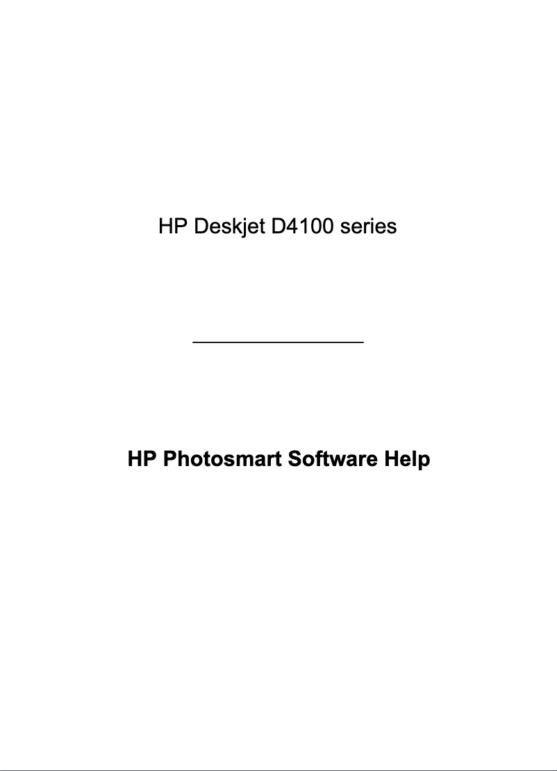 Page 1 de la notice Manuel utilisateur HP Deskjet D4160