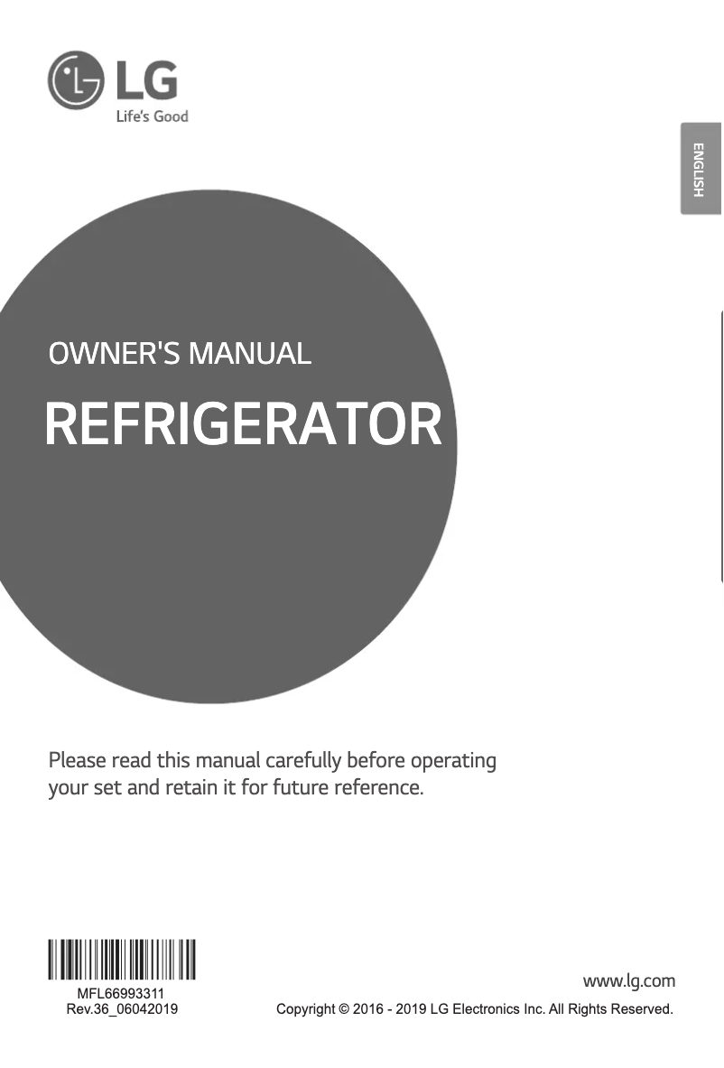 Page 1 de la notice Manuel utilisateur LG GL-D205ABCB