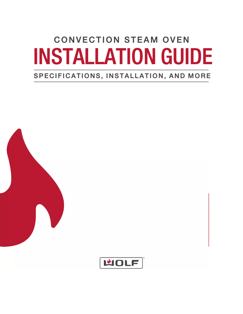 Page 1 de la notice Guide d'installation Wolf M Series CSO30TM/S/TH
