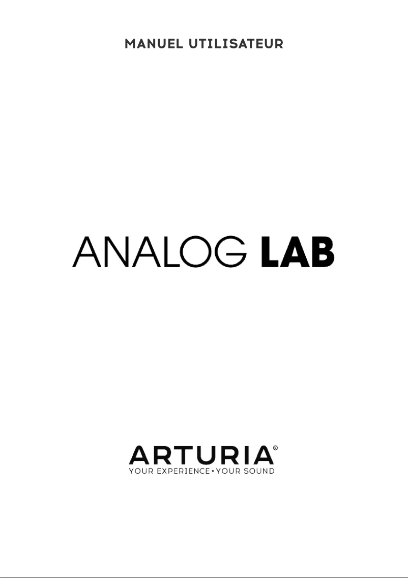 Image de la première page du manuel de l'appareil Analog Lab 4