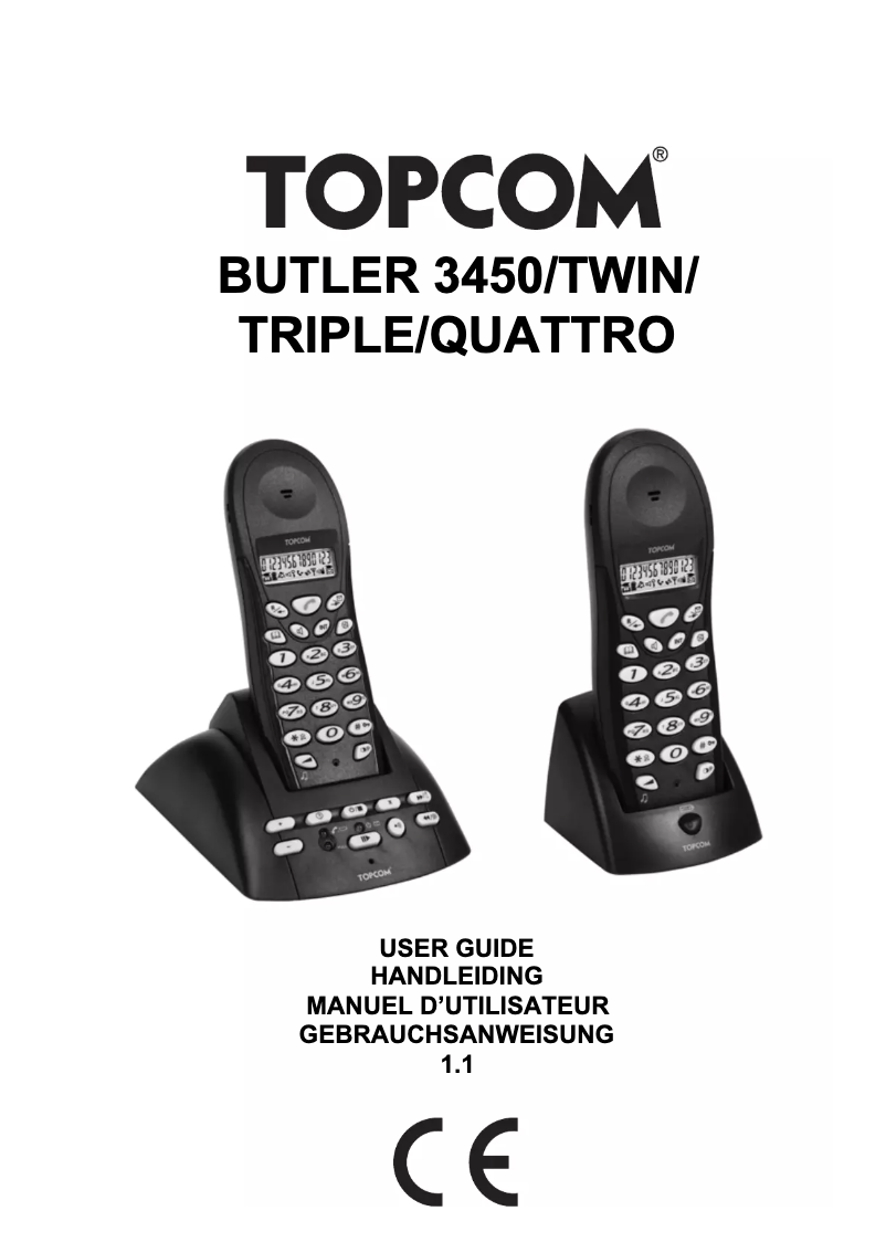 Page n°1 - Manuel utilisateur Topcom Butler 3450 triple