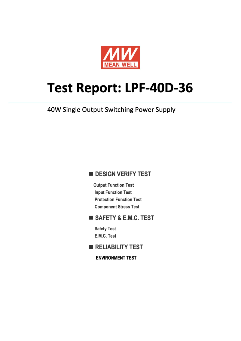 Image de la première page du manuel de l'appareil LPF-40D-36