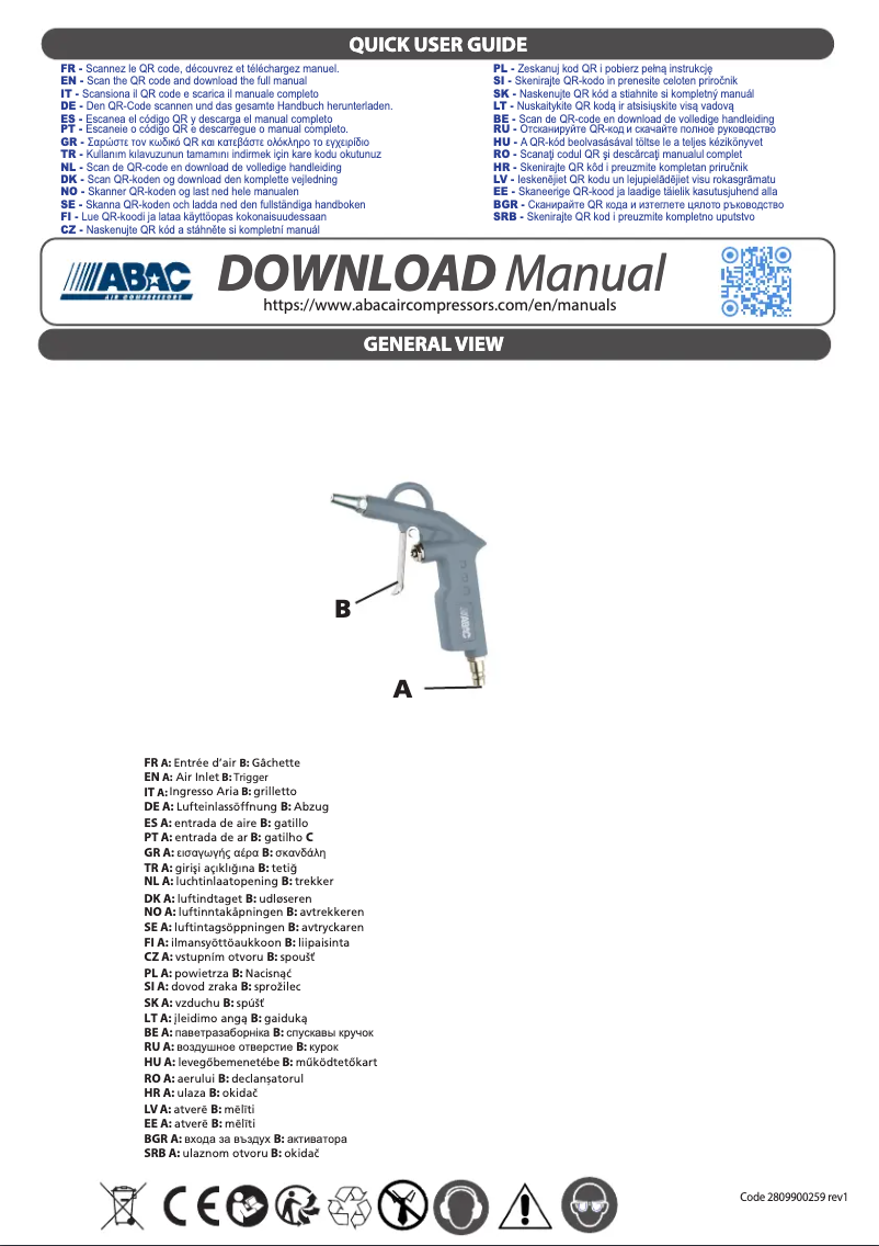 Page n°1 - Manuel utilisateur Abac G-501