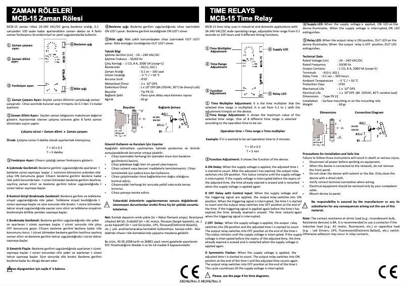 Page 1 de la notice Guide de démarrage rapide ENTES MCB-15