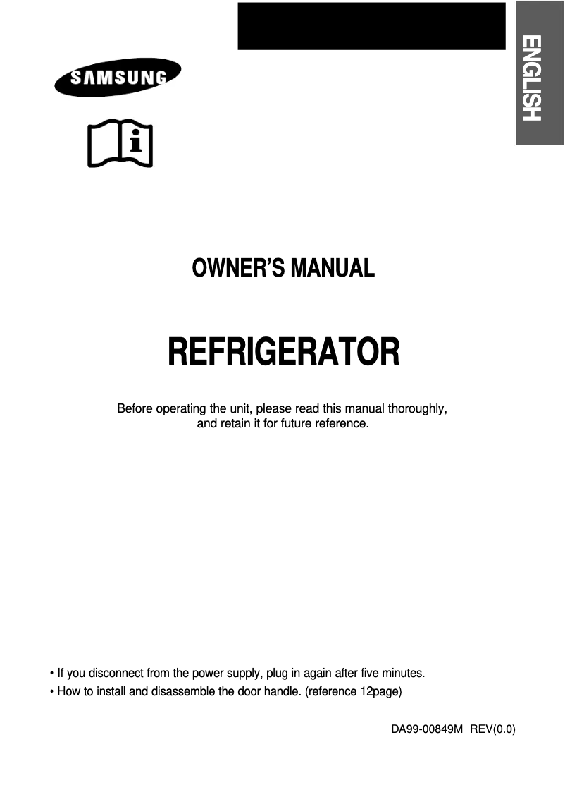 Page n°1 - Manuel utilisateur Samsung RT49MAMT