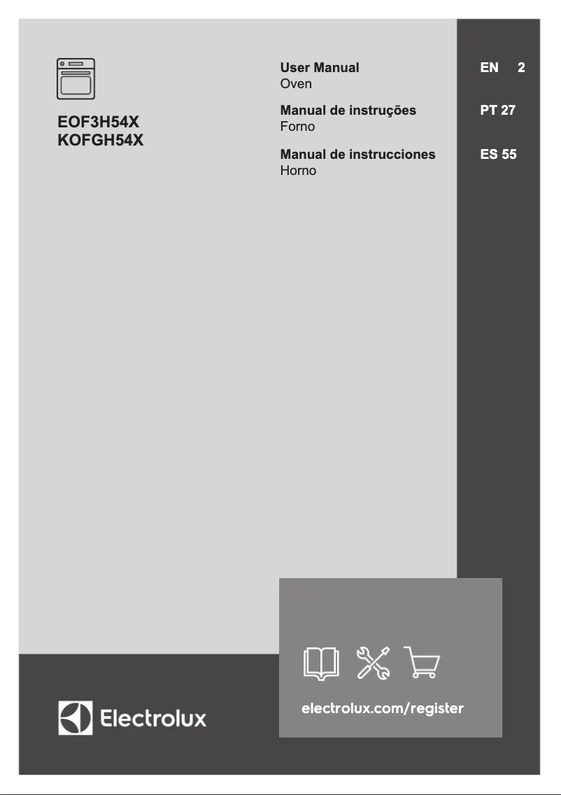 Page n°1 - Manuel utilisateur Electrolux KOFGH54X