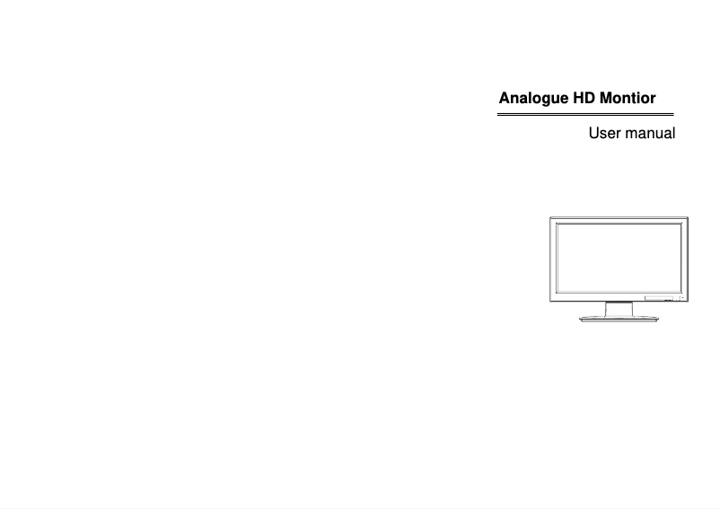 Page n°1 - Manuel utilisateur B & S Technology SHDMON23
