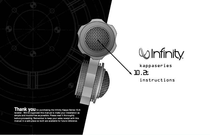 Page 1 de la notice Manuel utilisateur Infinity Kappa 10.2T