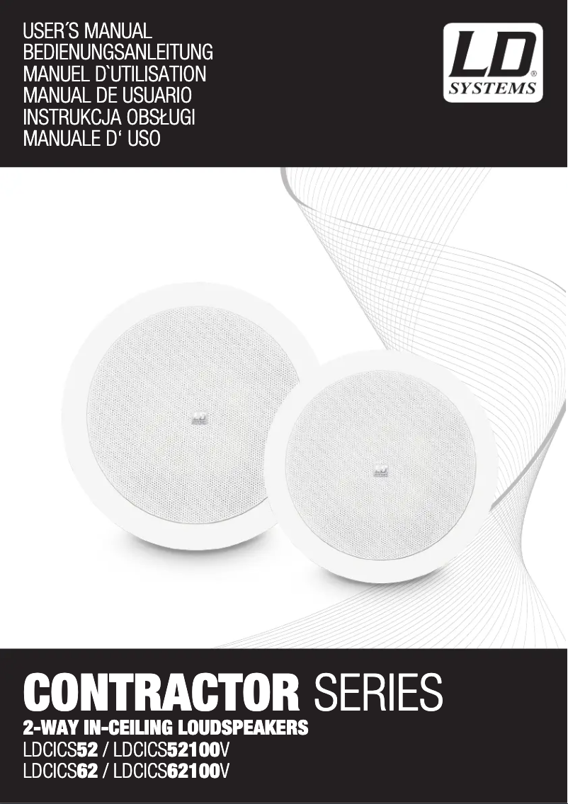 Página 1 del manual Manual de usuario LD Systems CICS 62 100V