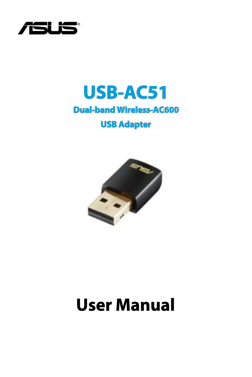Page 1 de la notice Manuel utilisateur Asus USB-AC51