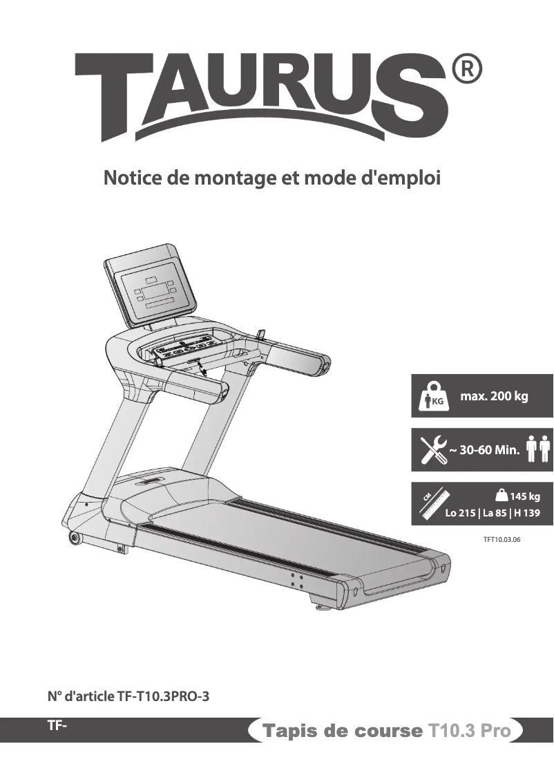 Image de la première page du manuel de l'appareil T10.3 Pro